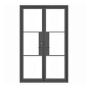 glory iron doors 60x96 matte black design iron double french door with lever handle