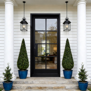 GID Iron Entry Single Front Door with Clear Tempered Glass