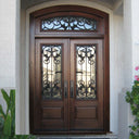 gid thermal break classical style iron front double door with transom and scrollwork