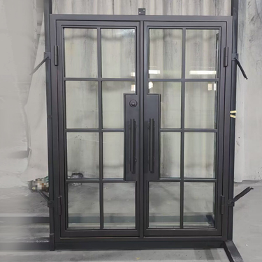 gid thermal break iron frech door with 8 lites