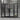Thermal break 3 lite iron French double door with two sidelights