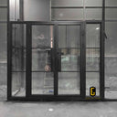 Insulated steel French door with clear glass and side lights