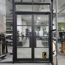 Insulated French double door with upper transom