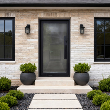 gloryirondoors thermal break iron pivot entry door with full glass design