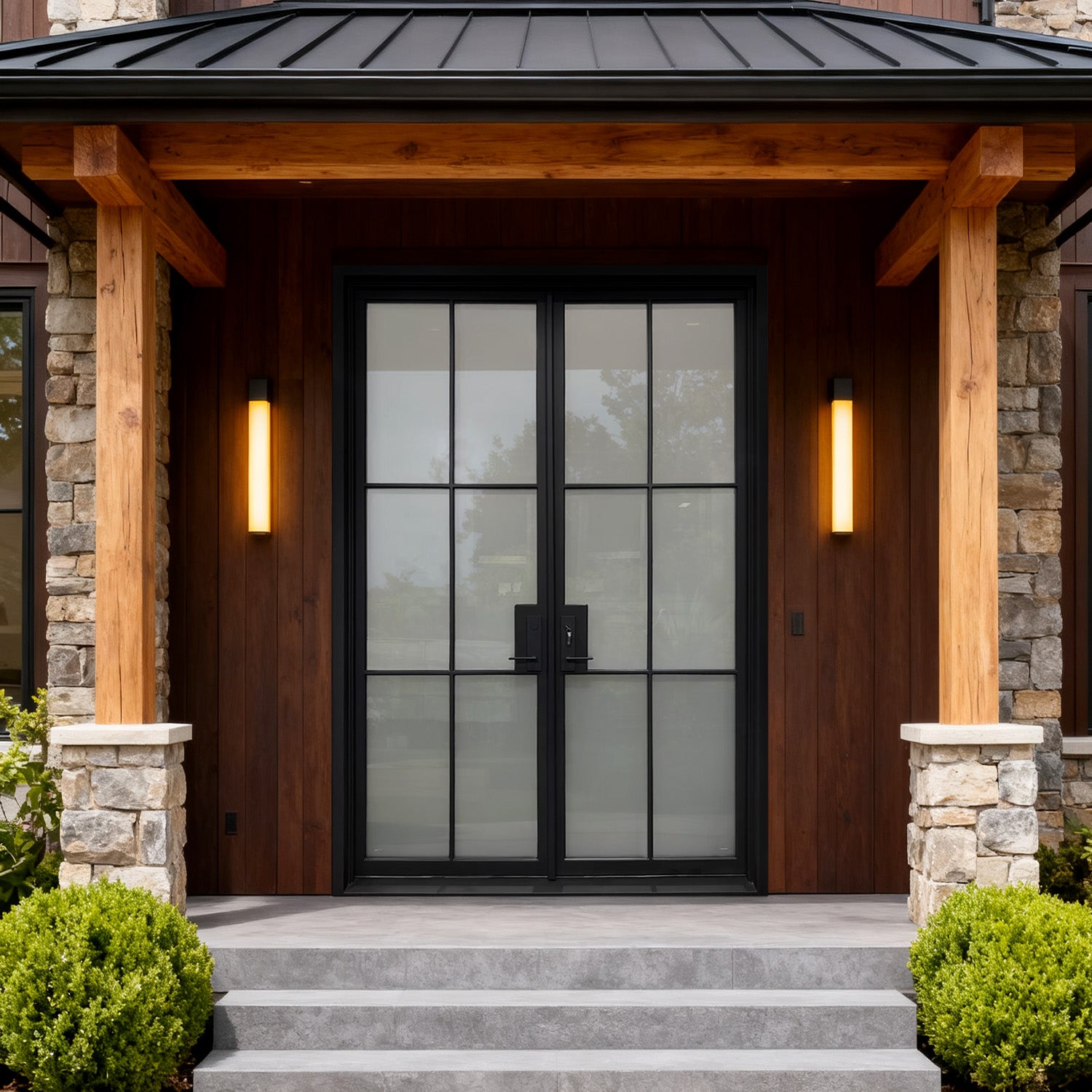 gloryirondoors iron double entry door with frosted glass