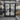 Black iron French front door with glass panels
