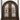aged color wrought iron double entrance door with round frame