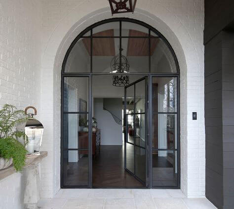 Balance Custom Link for Danielle Terrin GID Thermal Break Round Iron French Single Door With Sidelights and Transom