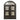 round transom wrought iron double door with crash bar