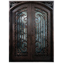 thermal break eyebrow inside square outside iron steel double door