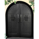 gid thermal break solid iron wrought door with round top