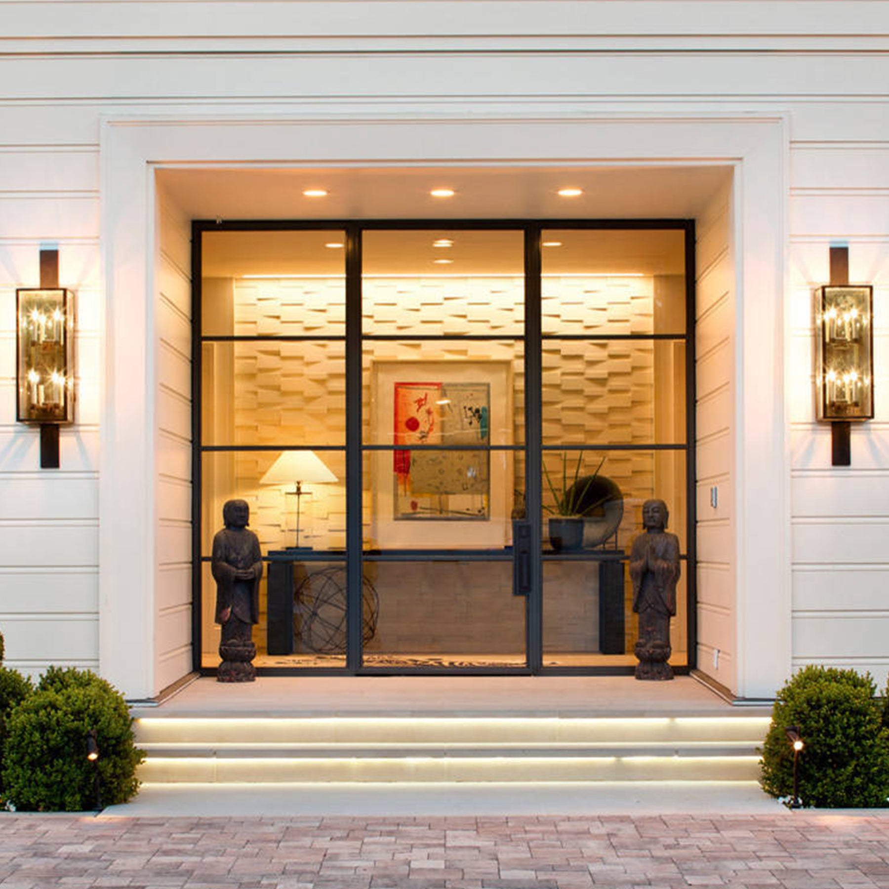 gloryirondoors insulated business building iron entry single french doors with two sidelights