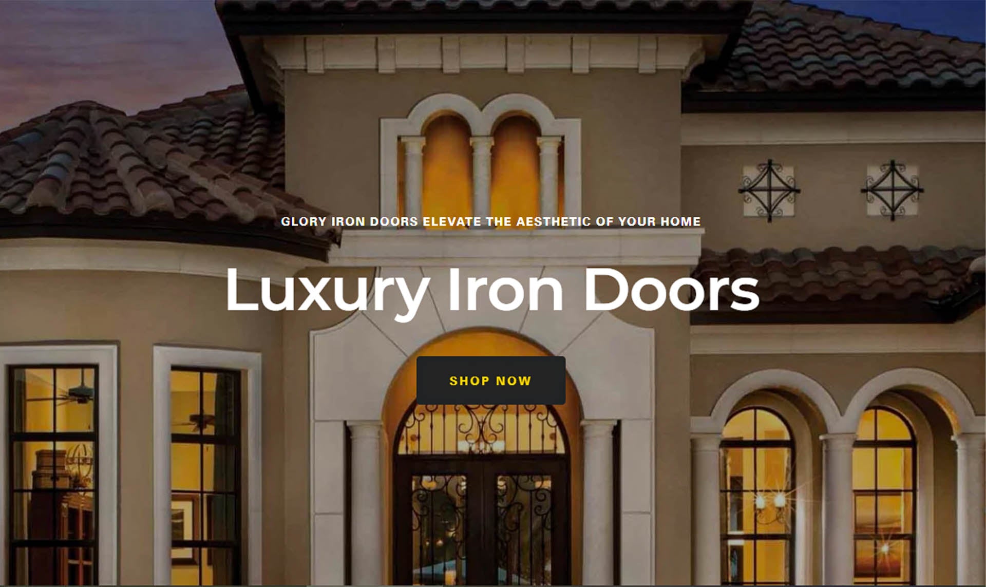 Decorative Wrought Iron Doors with Scrollwork