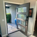 gloryirondoors custom made iron pivot door with glass