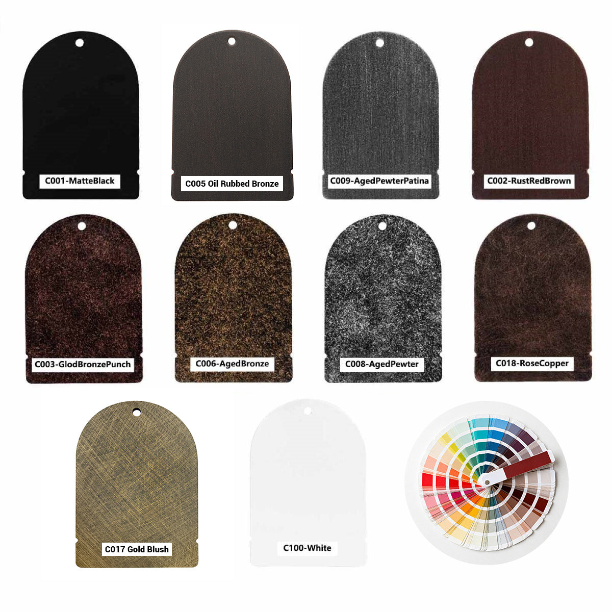 decorative iron door color samples