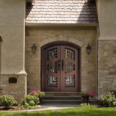 gloryirondoors thermal break iron front double door with glass