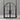 cusomized iron double french door with glass and round top