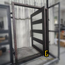 Pivot entry door with french 4lite design