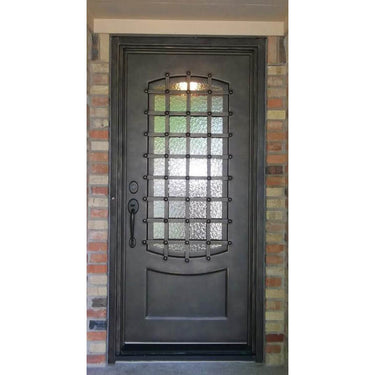 GID modern design iron exterior single door with bug proof screen