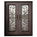 GID rusted color iron front entry double door with double pane glass