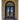 double iron door with clear glass and transom
