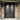 double iron door with aquatex glass and matte black frame
