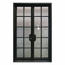 10 lite iron French double door with frosted glass