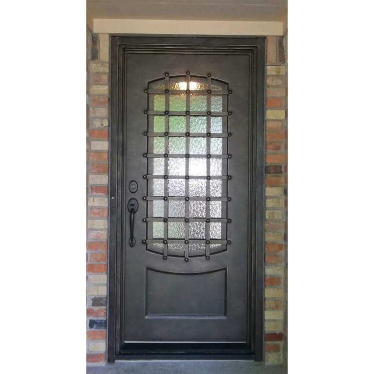 GID insulated modern design iron exterior single door with bug proof screen