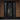 single door with two sidelights and matte black frame
