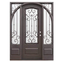 single door with grille and kickplate