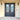 double iron door with square top and aquatex glass