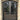 double iron door with clear glass and arched top