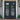 GID wrought iron black double entry door with square top and slim hand made scrollwork