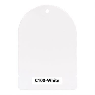 White iron doors color finish sample