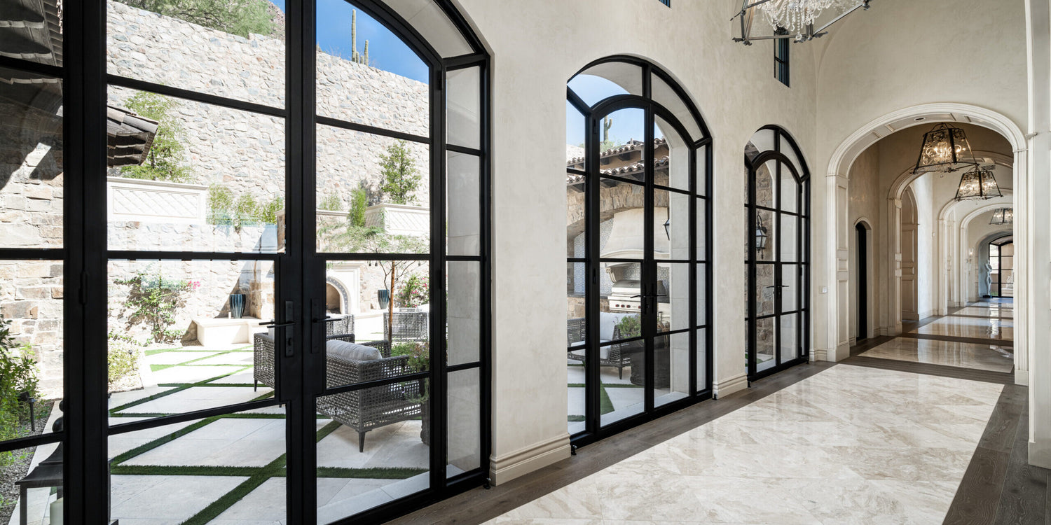 Modern popular design iron french interior doors