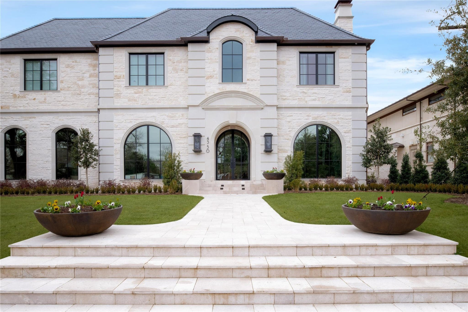 Custom wrought iron door for luxury home