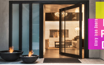 Upgrade Your Entrance With GID Modern Iron Pivot Doors
