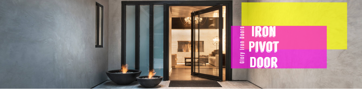 Upgrade Your Entrance With GID Modern Iron Pivot Doors