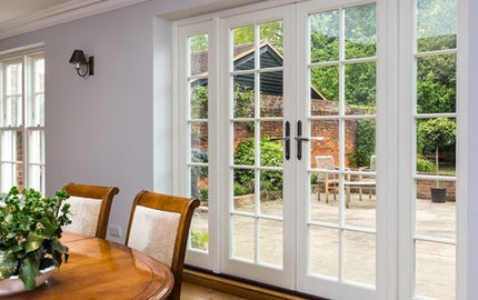 GID iron steel french single doors with sidelights