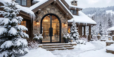 Thermal break door for cold climate