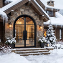 Thermal break door for cold climate