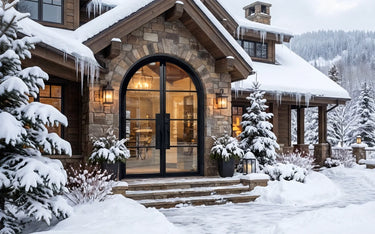 Thermal break door for cold climate