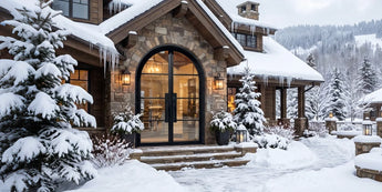 insulated thermal iron glass doors for cold weather