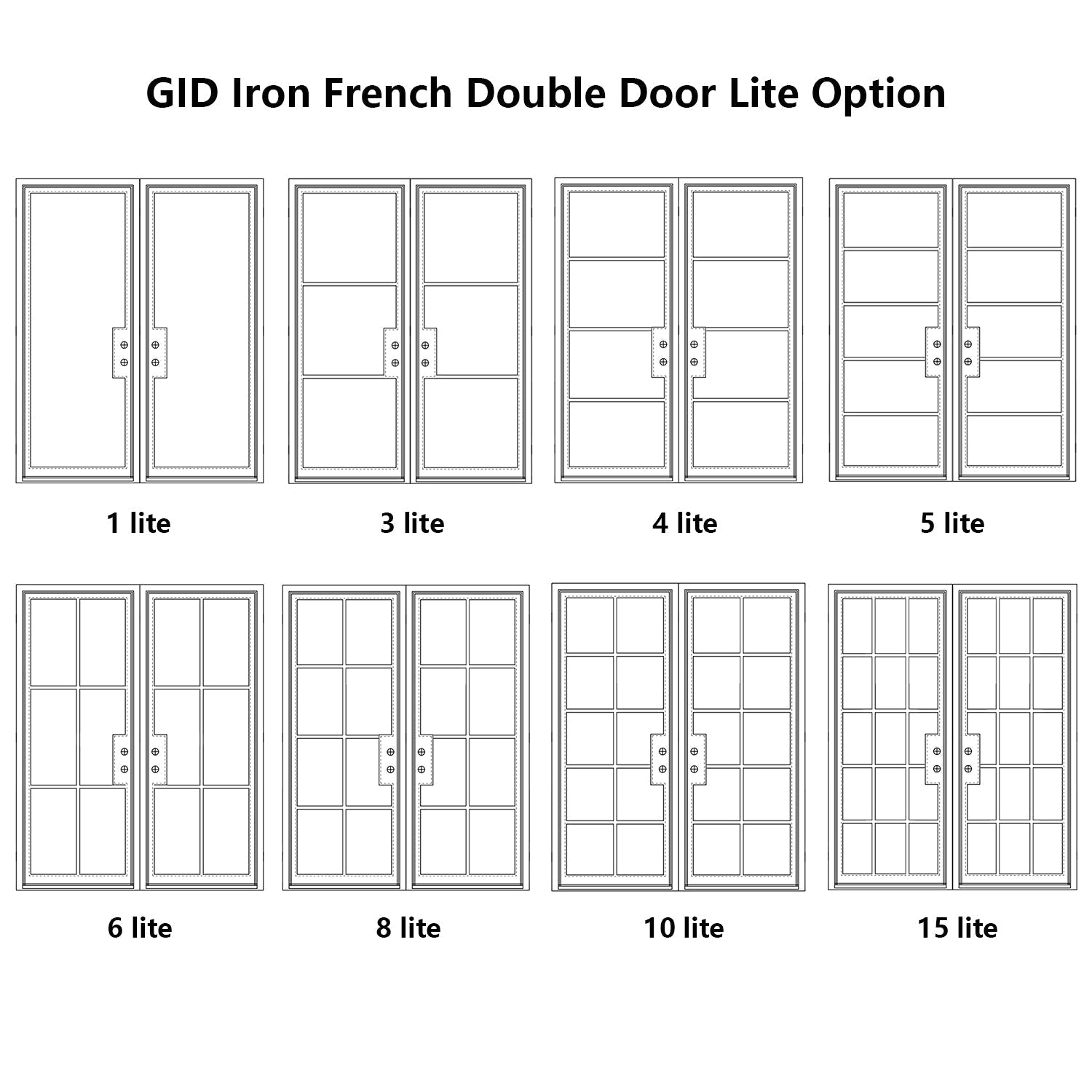 Custom Link for Shannon Neal GID Thermal Break Steel French Single Door with Two Sidelights and Transom TFD022
