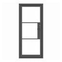 gloryirondoors matte black modern design iron french single door 
