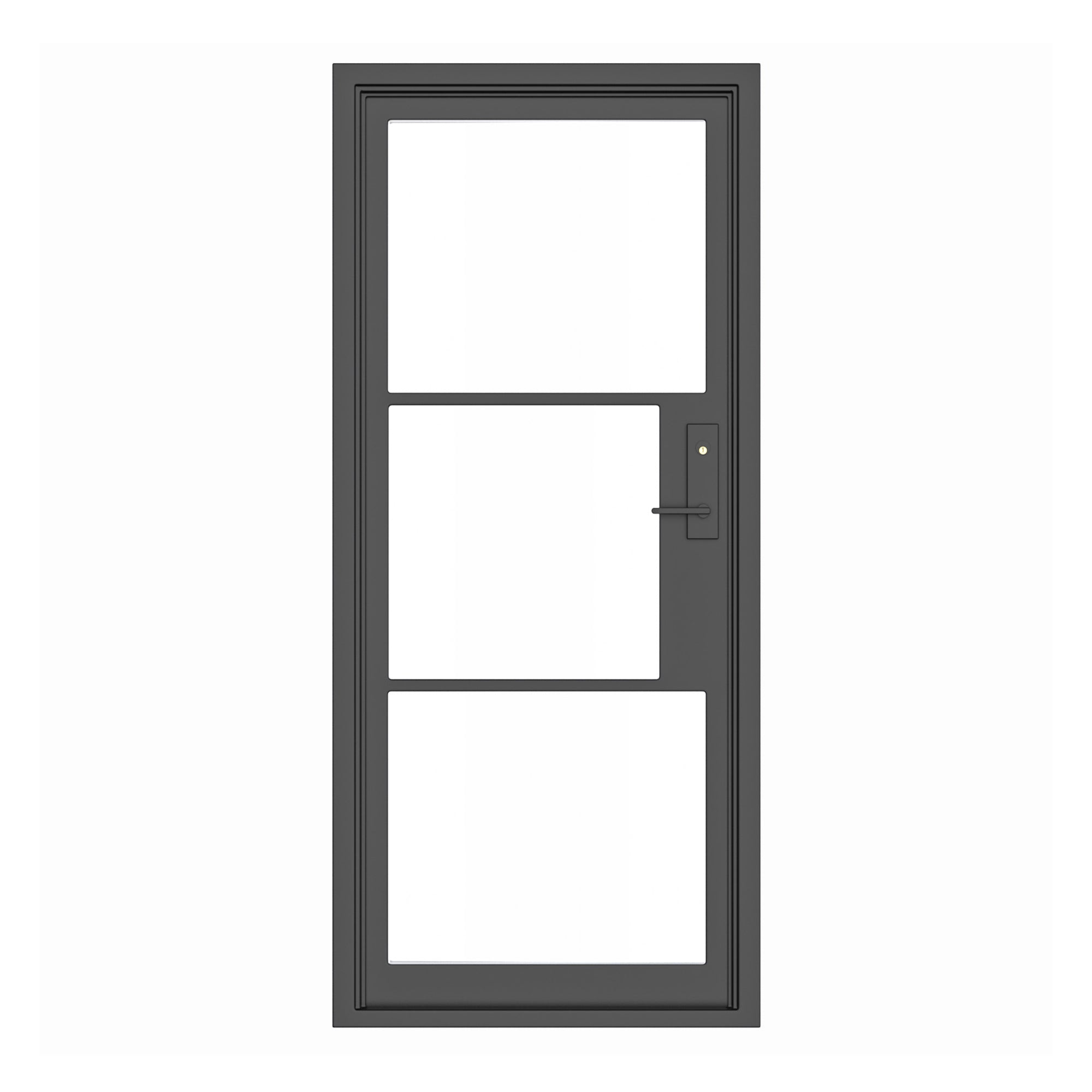 gloryirondoors matte black modern design iron french single door 