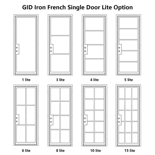 GID Custom Design Thick Frame Iron Pivot Entry Door