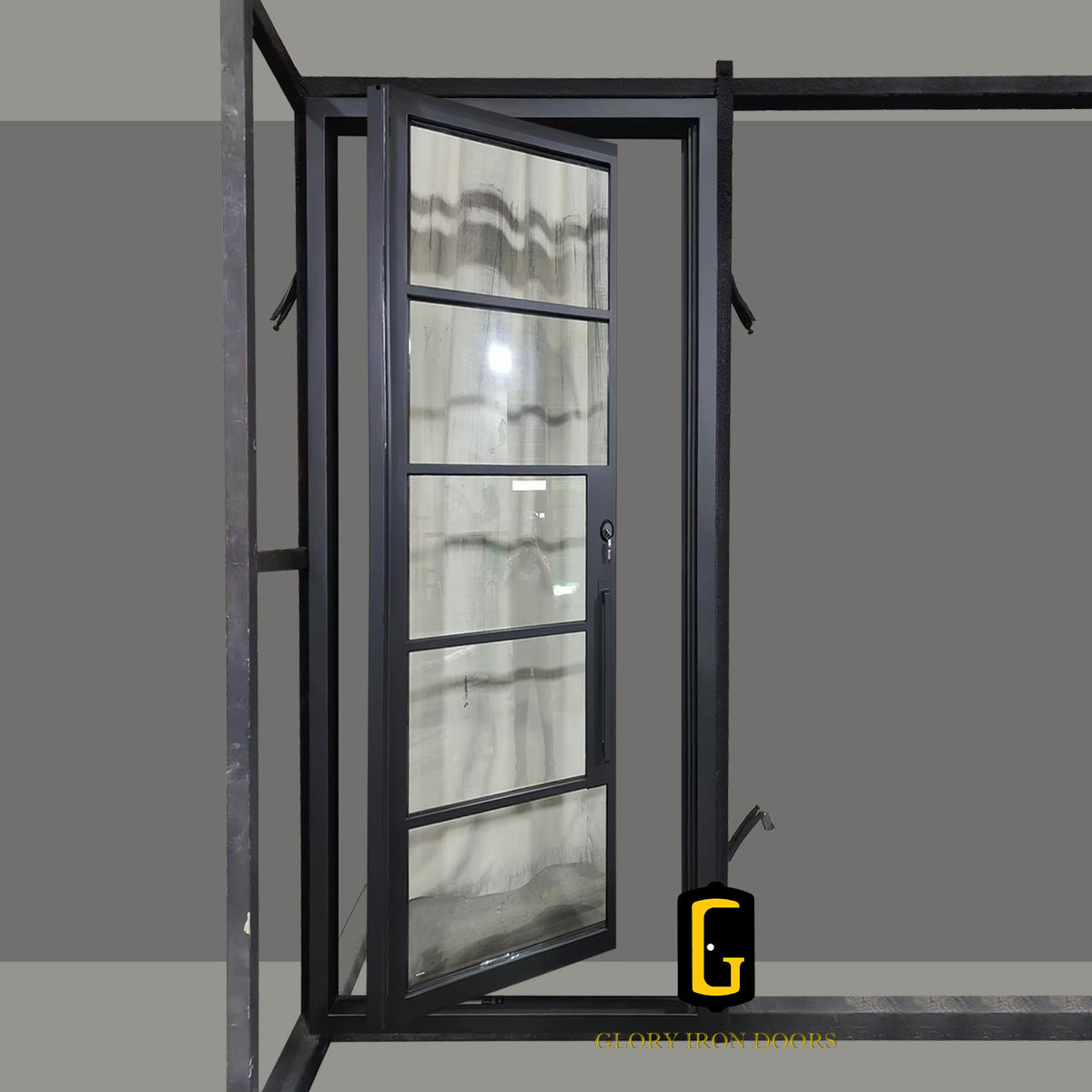 TPD101 Thermal Break Iron Pivot Door custom door