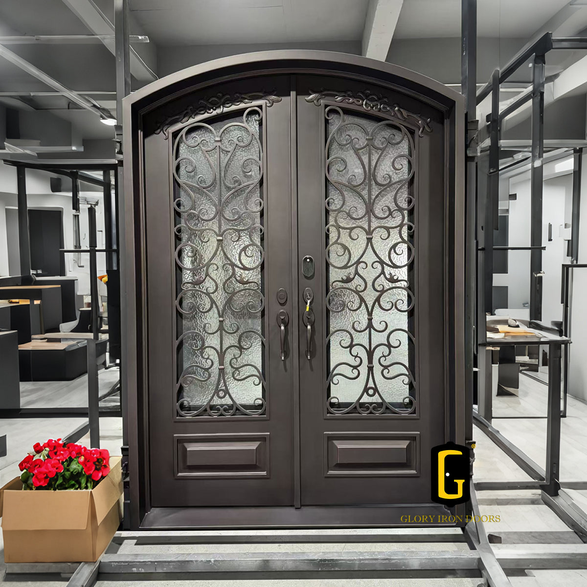 TED427 Thermal Break Iron Entry Door custom door
