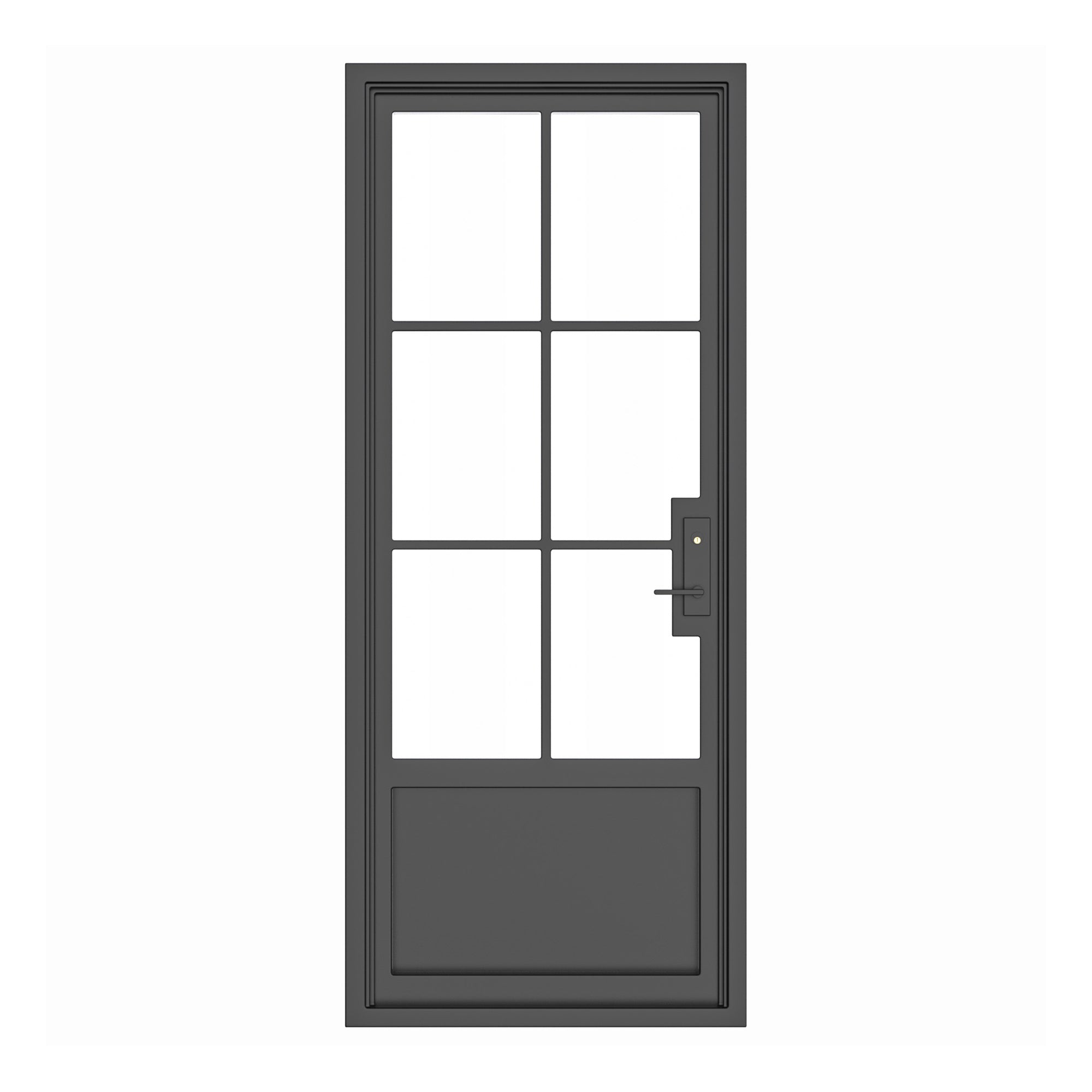 glory iron french modern design single front door with kickplate   